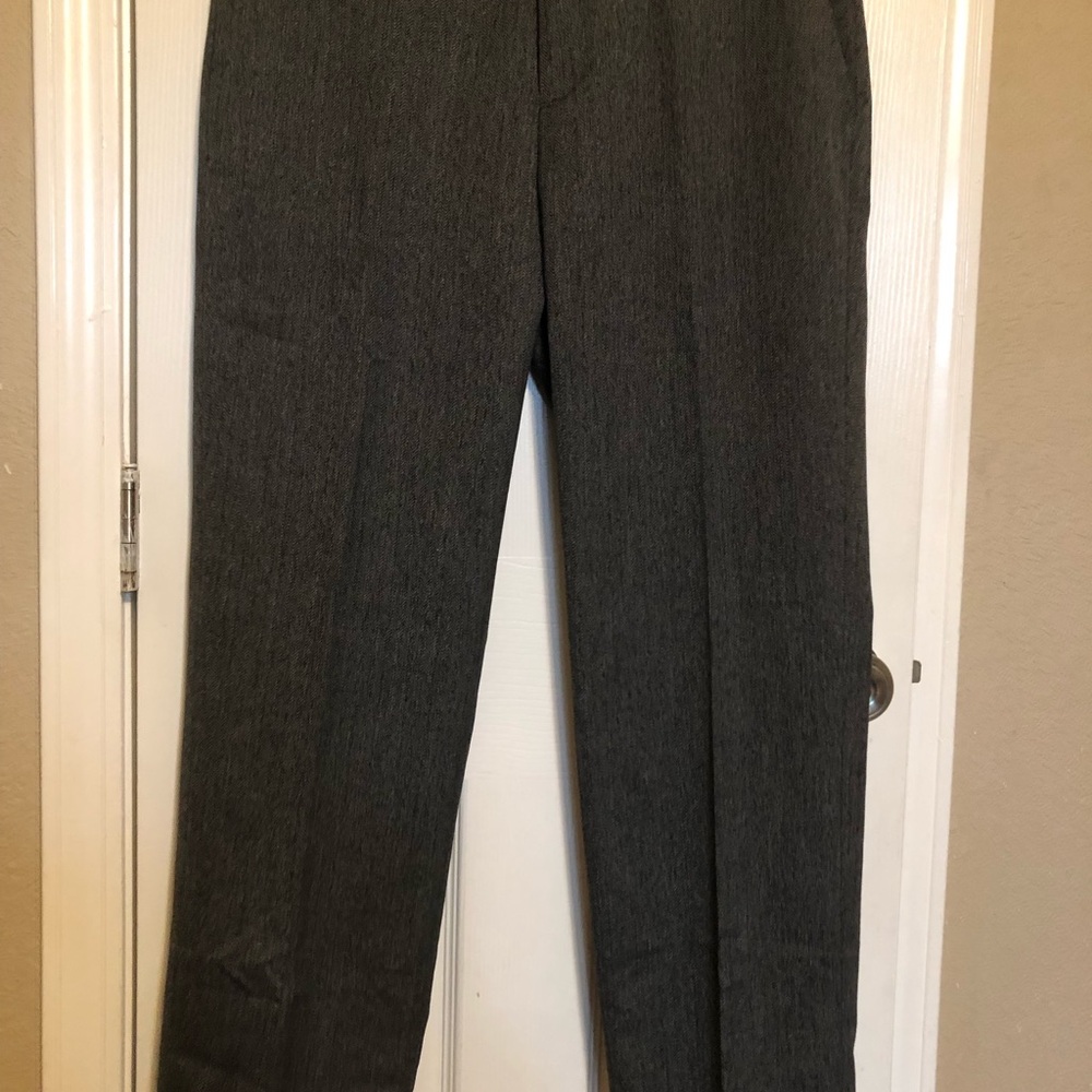 Calvin Klein Gray Dress Pants Classic Straight-Leg
